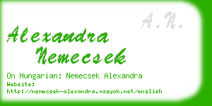 alexandra nemecsek business card